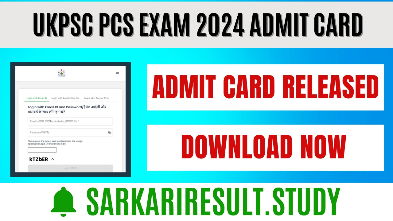 UKPSC PCS Exam 2024 Admit Card