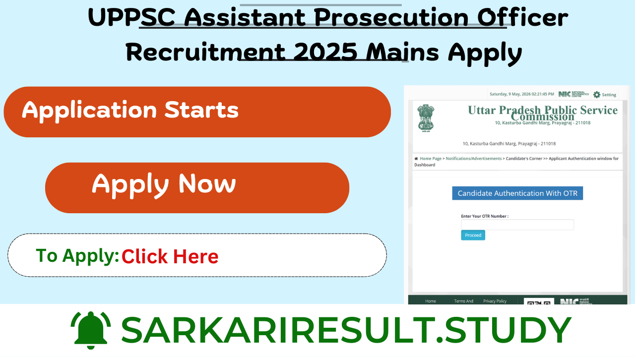 UPPSC APO Recruitment 2025 Mains Apply 