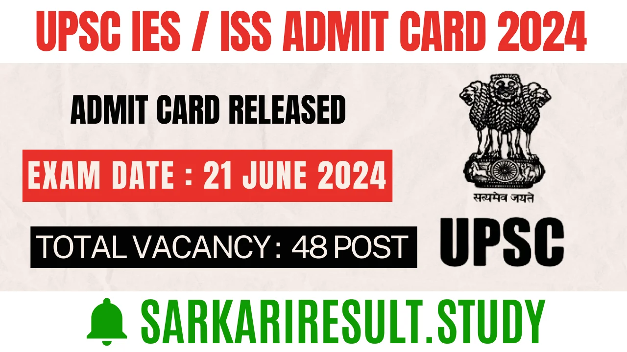 UPSC IES / ISS Admit Card 2024