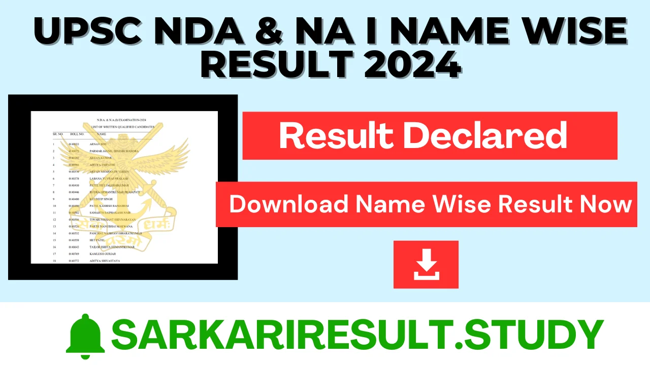 UPSC NDA & NA (I) Result 2024