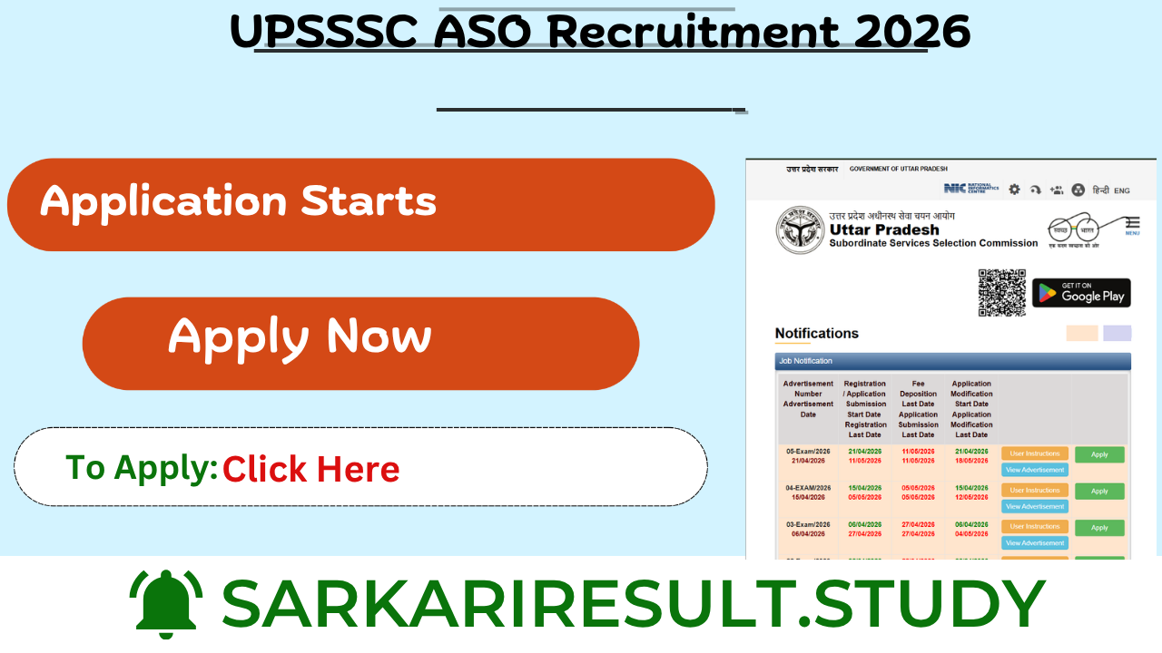 UPSSSC ASO Recruitment 2026