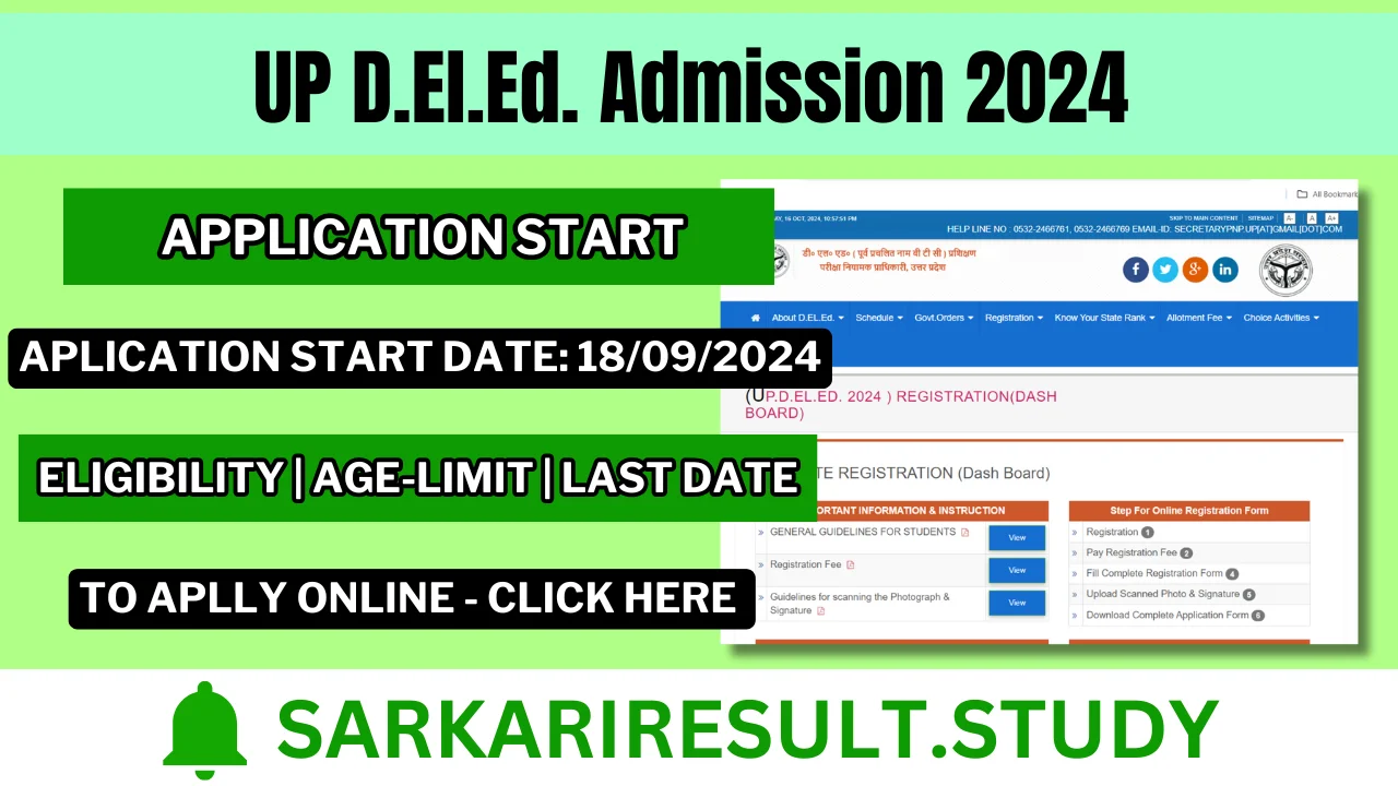 UP D.El.Ed. Admission 2024