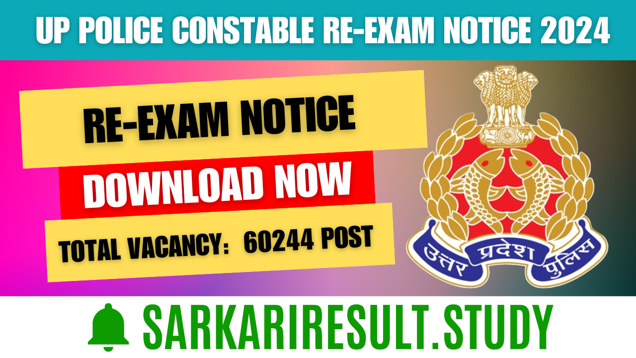 UP Police Constable Re-Exam Notice 2024