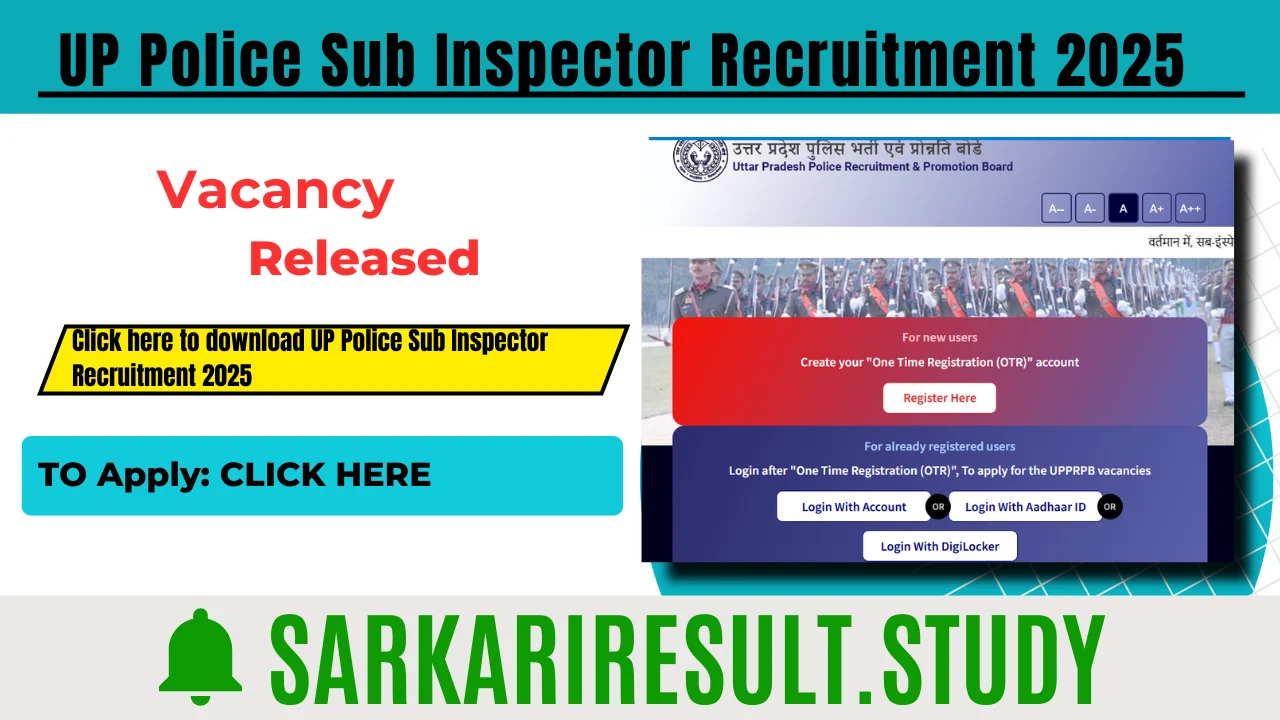UP Police Sub Inspector Recruitment 2025
