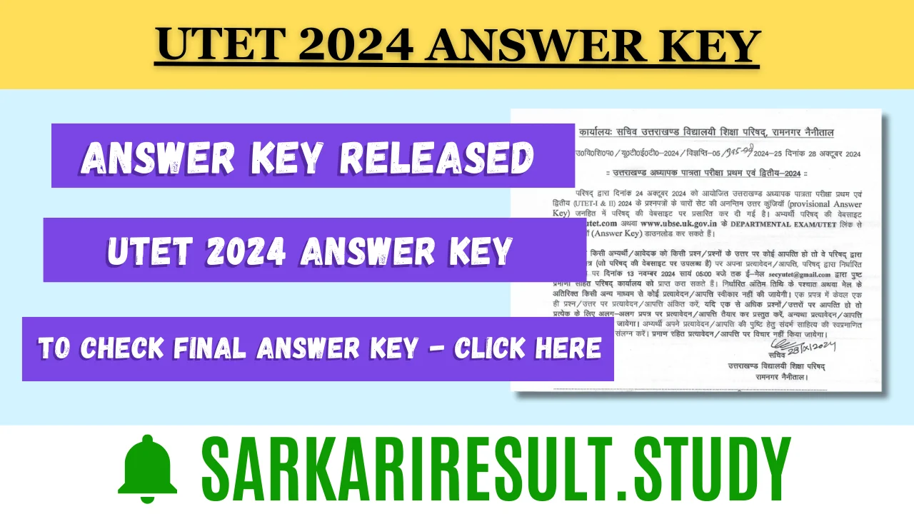 UTET 2024 Answer Key