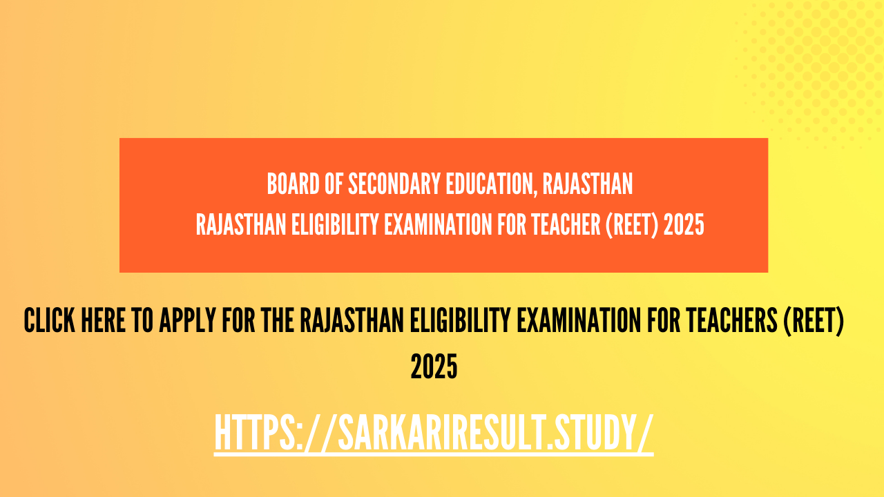  Rajasthan Board REET 2024