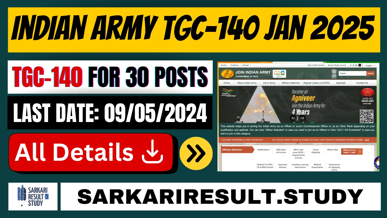 Indian Army TGC-140 Jan 2025