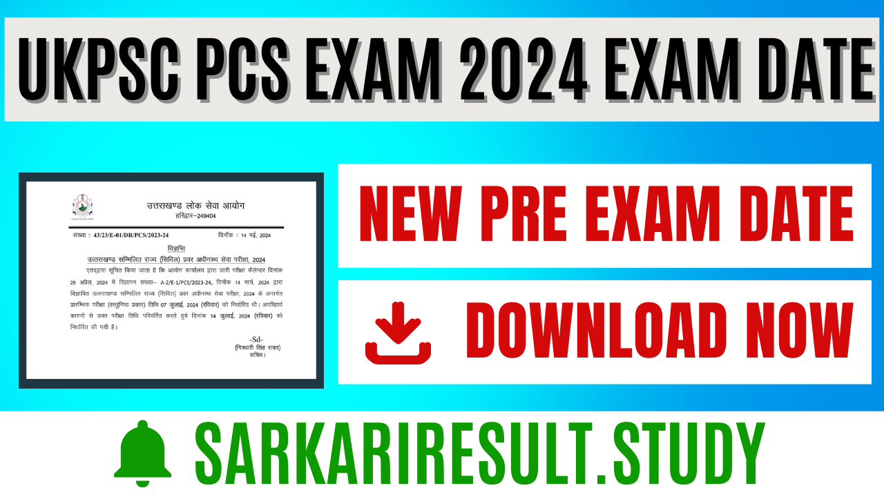 UKPSC PCS Exam 2024 Exam Date